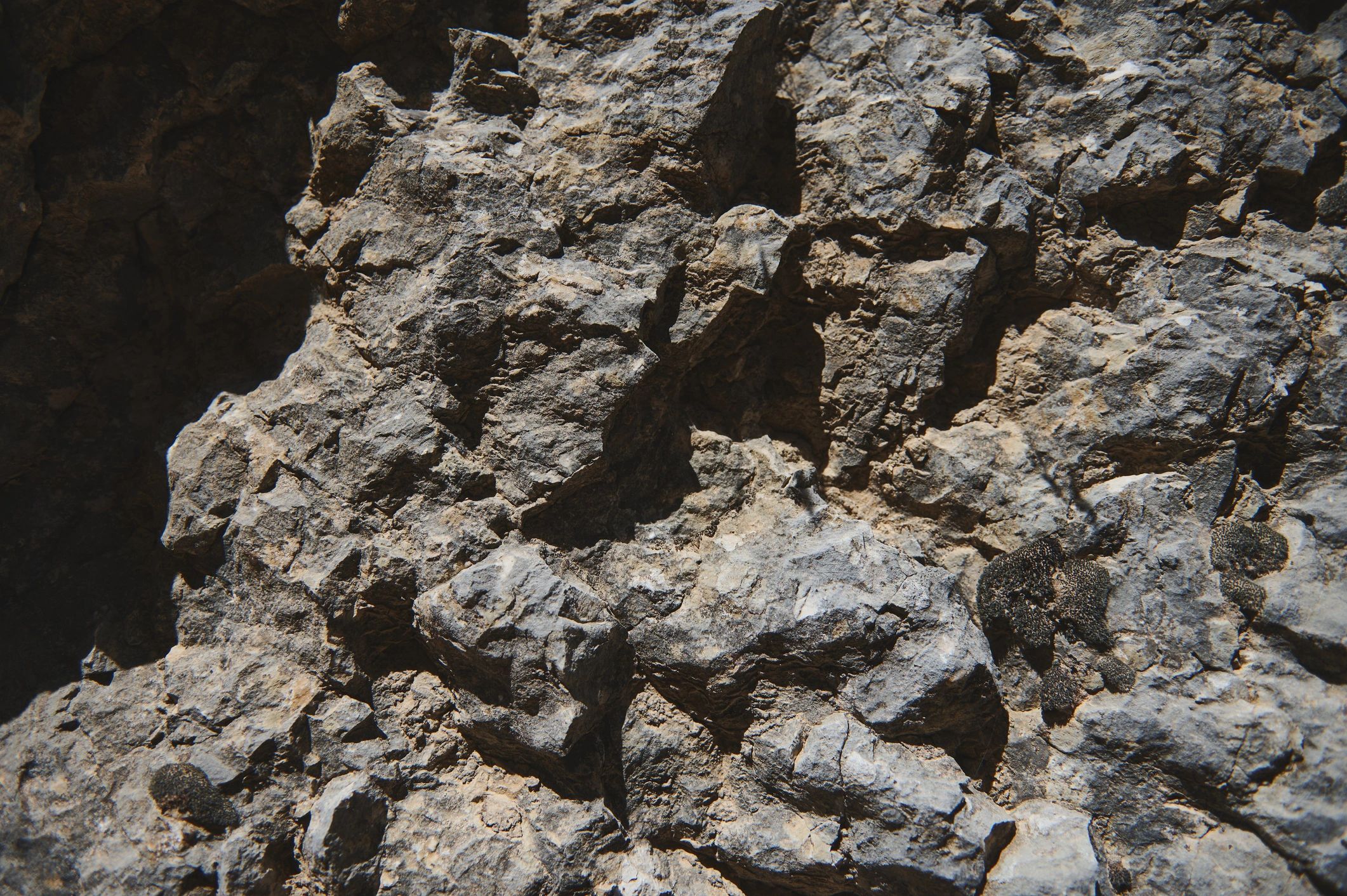 Rugged natural stone surface texture close-up