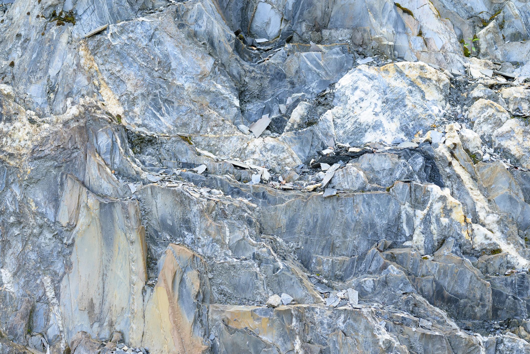 Close-up of natural rock texture with cracks and grain