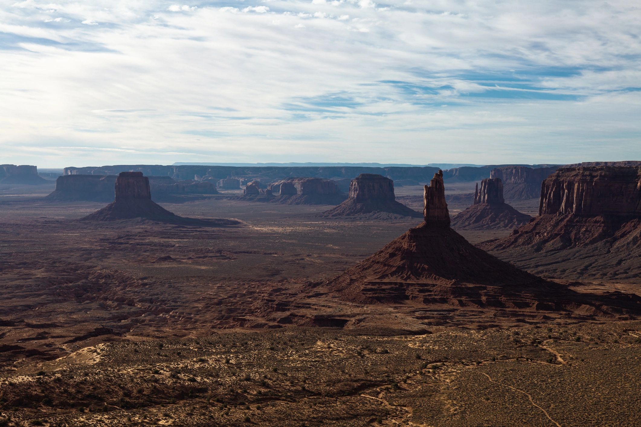 Southwest sandstone buttes and mesas landscape