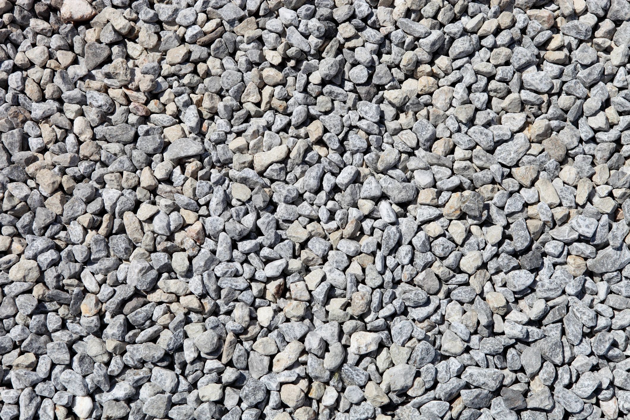 Crushed rock aggregate close-up